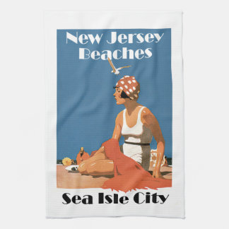Paño De Cocina Playas de Nueva Jersey ~ Isla del Mar