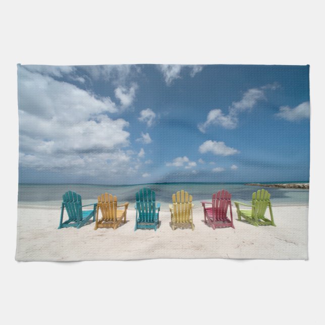 Paño De Cocina Playas tropicales | Palm Beach, Aruba (Horizontal)