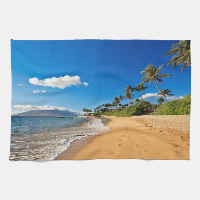 Paño De Cocina Playas tropicales | Wailea, Maui, Hawaii (Horizontal)