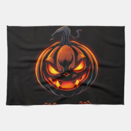 Paño De Cocina Playful Pumpkin Monster Halloween Kitchen Towel