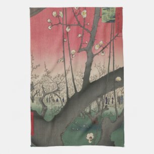 Paño De Cocina Plum Estate Japonés Edo Woodblock Plum