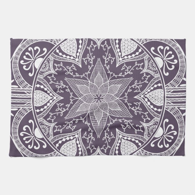 Paño De Cocina Plum Mandala (Horizontal)