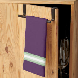 Paño De Cocina Plum Pure con verde menta