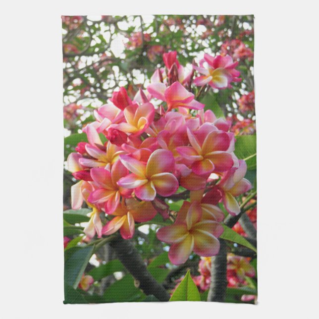 Paño De Cocina Plumeria hawaiana (Vertical)
