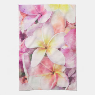 Paño De Cocina Plumeria tropical de Hawái