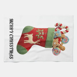 Paño De Cocina Plush Christmas Stocking Illustration