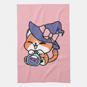 Paño De Cocina Poción de Bruja Atigrada – Diseño de Gato de Hallo