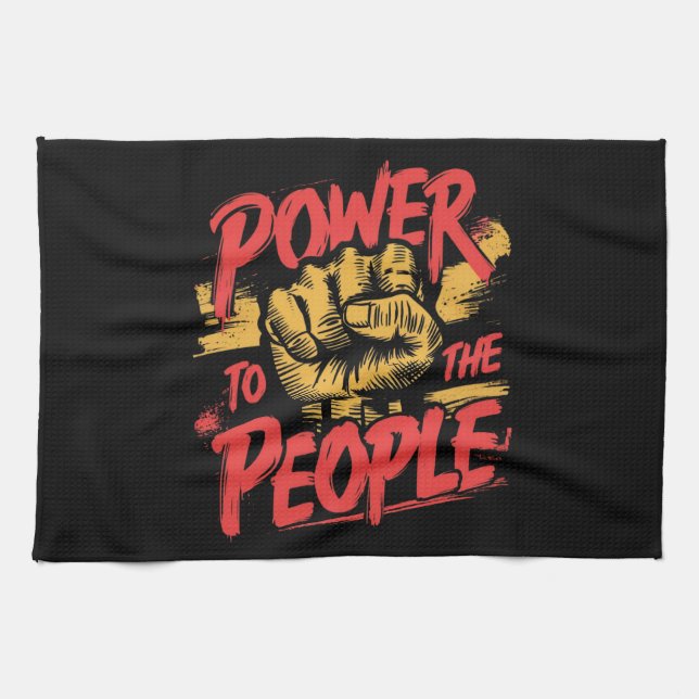 Paño De Cocina Poder para el pueblo (Horizontal)