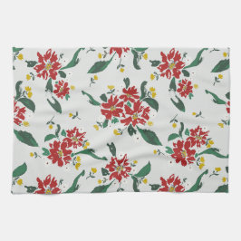 Paño De Cocina Poinsettias for all seasons kitchen towel