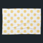 Paño De Cocina Polkadots amarillos<br><div class="desc">Polkadots amarillos sobre fondo blanco</div>