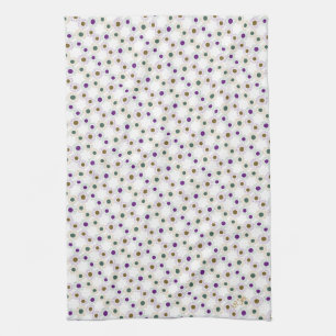 Paño De Cocina Polkadots (oro/verde/púrpura)
