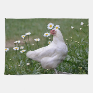 Paño De Cocina Pollo Con Daises