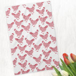 Paño De Cocina Pollo Hen<br><div class="desc">Un divertido patrón de gallinas rojas para los amantes de las aves. Arte original de Nic Squirrell.</div>