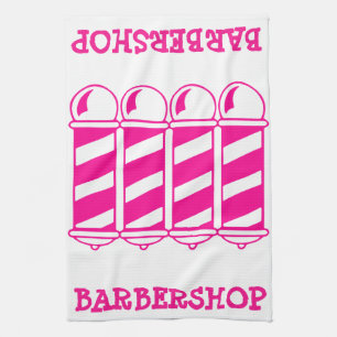 Paño De Cocina Pollos de barbero rosados