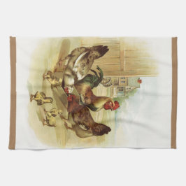 Paño De Cocina Pollos de granja de arte ventilado