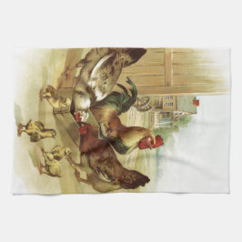 Paño De Cocina Pollos de granja de arte ventilado