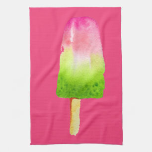 Paño De Cocina Polvo de arte pop de frambuesa