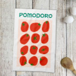 Paño De Cocina Pomodoro Italiano Tomate Retro Estilo Vintage Mode<br><div class="desc">Esta toalla de cocina de estilo retro cuenta con tomates italianos de color rojo intenso. Se verá perfecto en su cocina moderna.</div>