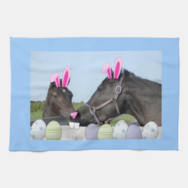 Paño De Cocina Pony y caballo de Pascua (Horizontal)