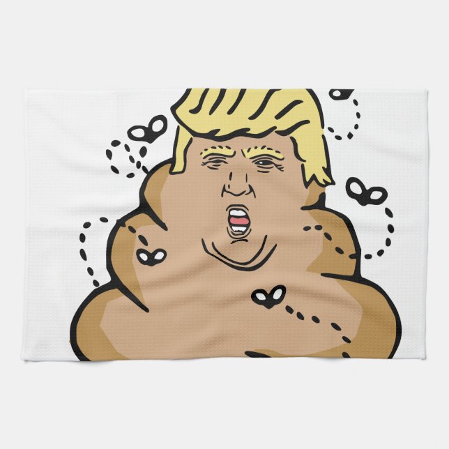 Paño De Cocina poop donald trump (Horizontal)