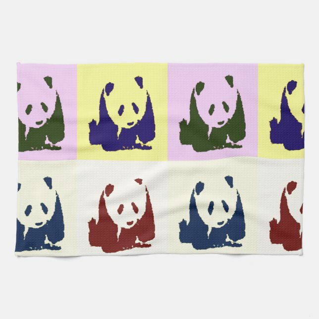Paño De Cocina Pop Art Baby Pandas (Horizontal)