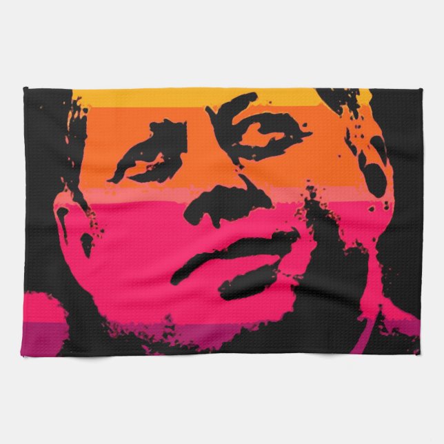 Paño De Cocina Pop Art Jack JFK John F. Kennedy (Horizontal)