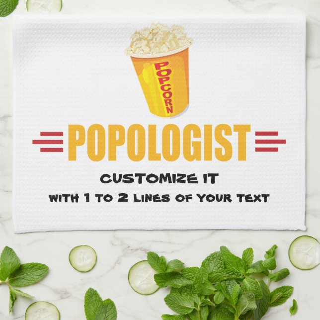 Paño De Cocina Popcorn gracioso personalizado (Doblado)