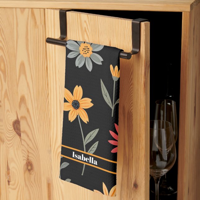 Paño De Cocina Popular Colección de flores de época (Pliegue de tercios)
