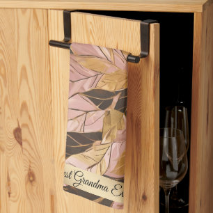 Paño De Cocina Popular Rubor Pink Gold Boho deja colección