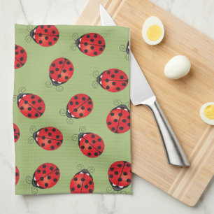 Paño De Cocina Porciones de mariquitas afortunadas