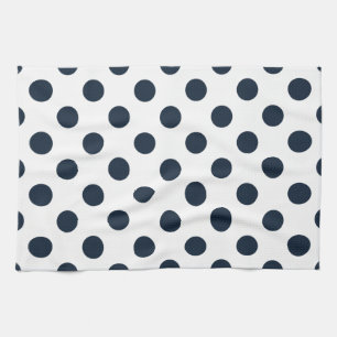 Paño De Cocina Pos de polka azul marino oscuro