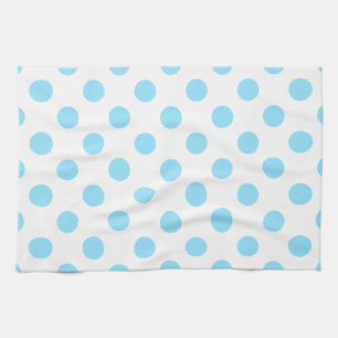 Paño De Cocina Pos de polka azul y blanco