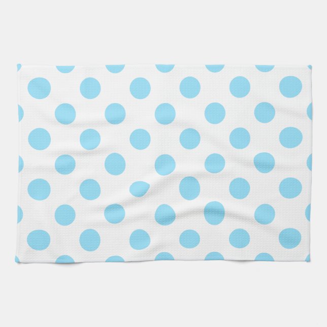 Paño De Cocina Pos de polka azul y blanco (Horizontal)