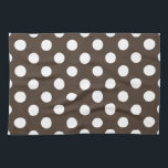 Paño De Cocina Pos de polka blanca en marrón<br><div class="desc">Pos de polka blanca en marrón</div>