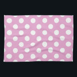 Paño De Cocina Pos de polka blanca en rosa pálido<br><div class="desc">Pos de polka blanca en rosa pálido</div>