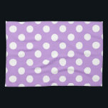 Paño De Cocina Pos de polka blanca sobre lila<br><div class="desc">Pos de polka blanca sobre lila</div>