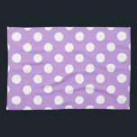 Paño De Cocina Pos de polka blanca sobre lila<br><div class="desc">Pos de polka blanca sobre lila</div>