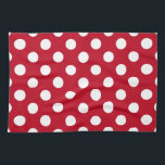 Paño De Cocina Pos de polka blanca sobre rojo<br><div class="desc">Pos de polka blanca sobre rojo</div>