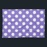 Paño De Cocina Pos de polka blanco en periwinkle<br><div class="desc">Pos de polka blanco en periwinkle</div>