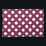Paño De Cocina Pos de polka blanco sobre burdeos<br><div class="desc">Pos de polka blanco sobre burdeos</div>