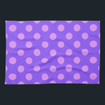 Paño De Cocina Pos de polka de Lilac en periwinkle<br><div class="desc">Pos de polka de Lilac en periwinkle</div>