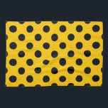 Paño De Cocina Pos de polka negro sobre amarillo<br><div class="desc">Pos de polka negro sobre amarillo</div>
