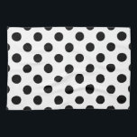 Paño De Cocina Pos de polka negro sobre blanco<br><div class="desc">Pos de polka negro sobre blanco</div>