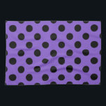 Paño De Cocina Pos de polka negro sobre lavanda<br><div class="desc">Pos de polka negro sobre lavanda</div>