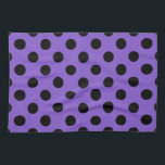 Paño De Cocina Pos de polka negro sobre lavanda<br><div class="desc">Pos de polka negro sobre lavanda</div>
