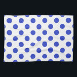 Paño De Cocina Pos reales de polka azul<br><div class="desc">Paquetes reales de polka azul sobre fondo blanco</div>