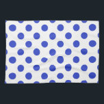 Paño De Cocina Pos reales de polka azul<br><div class="desc">Paquetes reales de polka azul sobre fondo blanco</div>