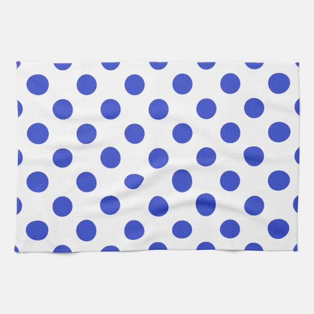 Paño De Cocina Pos reales de polka azul (Horizontal)