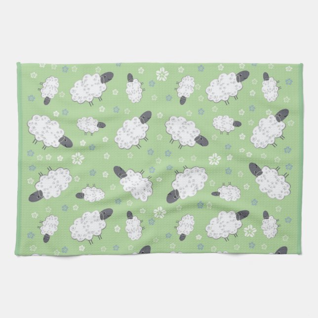 Paño De Cocina Posavasos de ovejas lindas (Horizontal)