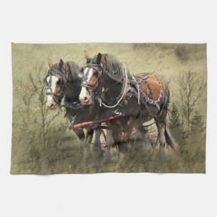 Paño De Cocina Postal de Clydesdale Weathered Vintage